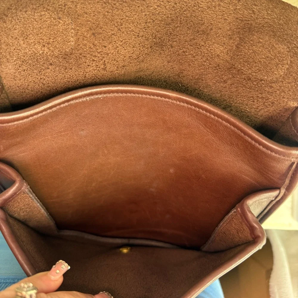 Vintage Coach Station Bag 5130 Brown Glove Tanned Leather USA Crossbody Purse
